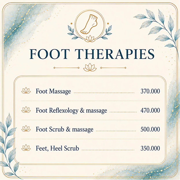 Foot Massage menu
